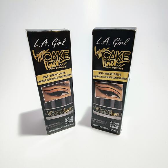 L.A. Girl Hyper Cake Liner Water Activated Smoked Out Black 2 Pack - Picture 2 of 6